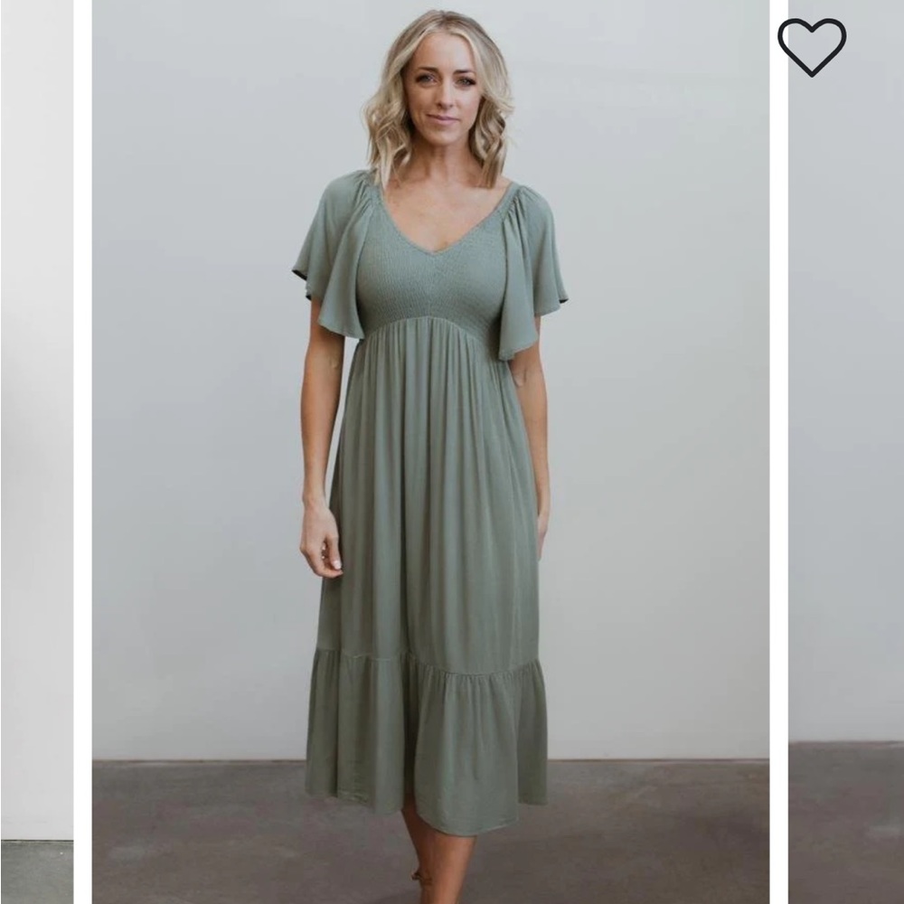 Baltic Born Sage Green Midi Dress size Large